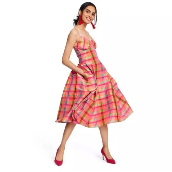 Isaac Mizrahi Dresses & Skirts - NWOT Isaac Mizrahi Plaid Sleeveless Silk Dress
